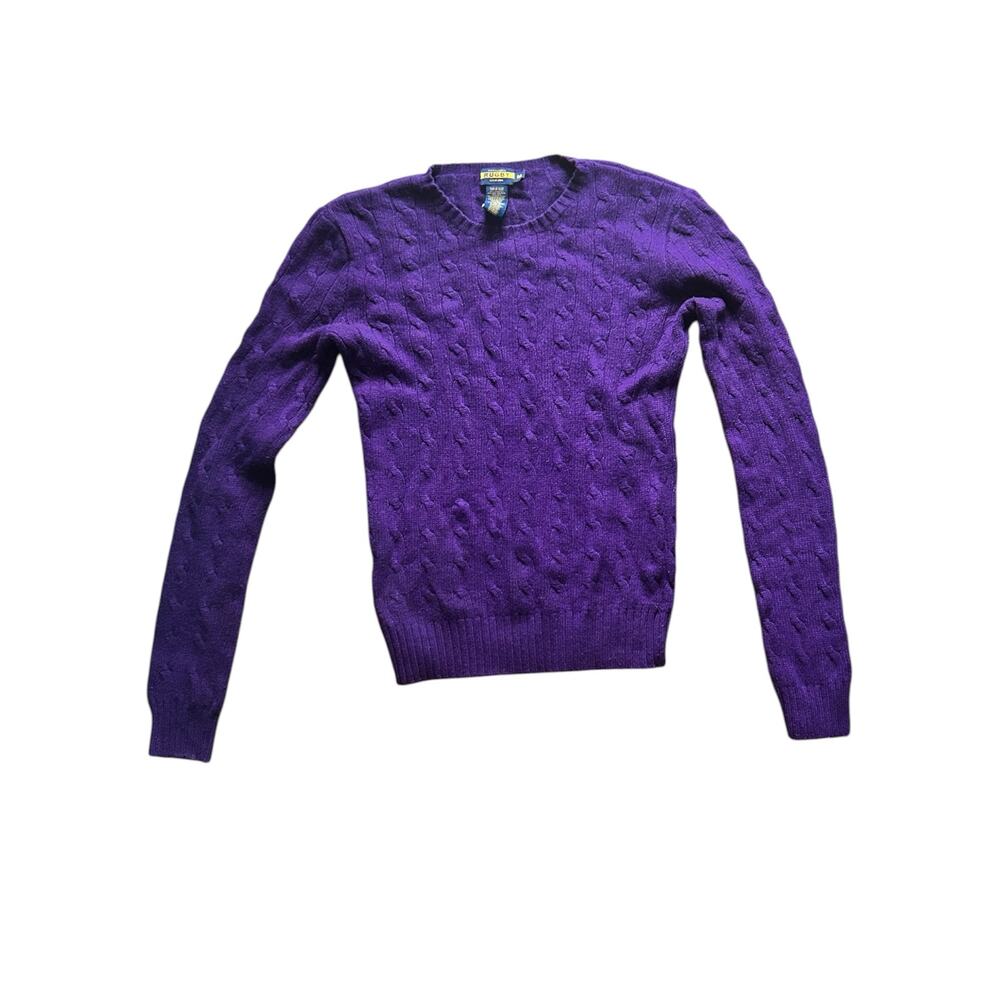 Ralph Lauren Rugby Women’s Lambswool & Cashmere Cable Knit Sweater Size Medium